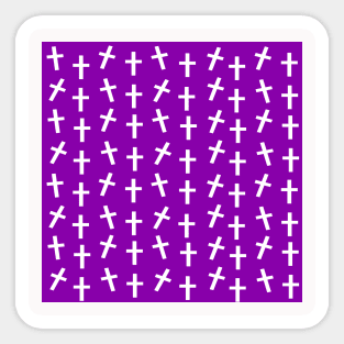 Christian cross Jesus purple Easter pattern Sticker